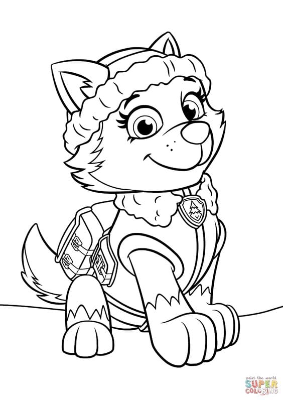 Dibujo de Everest de Paw Patrol