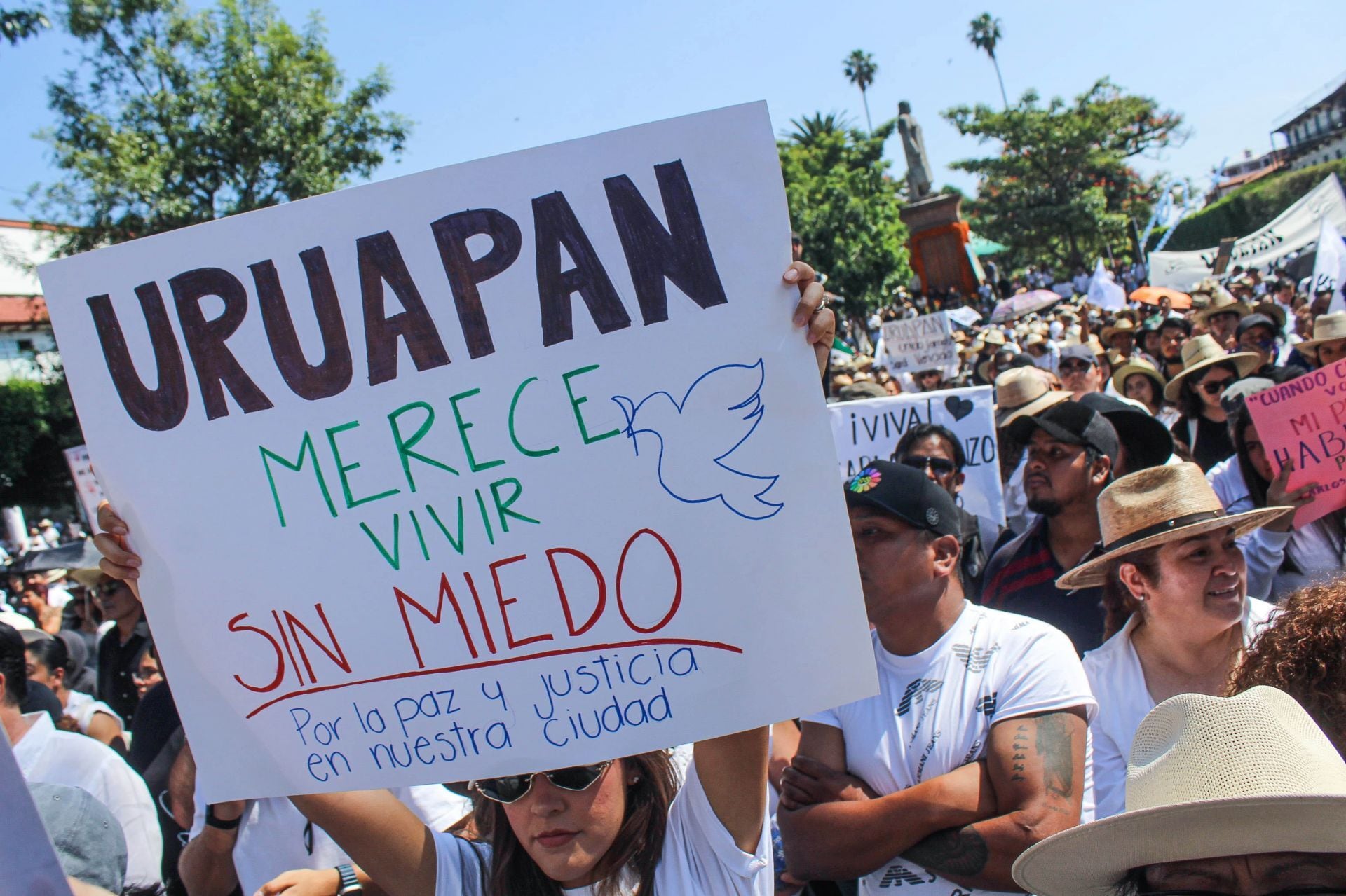 Marcha en Uruapan.