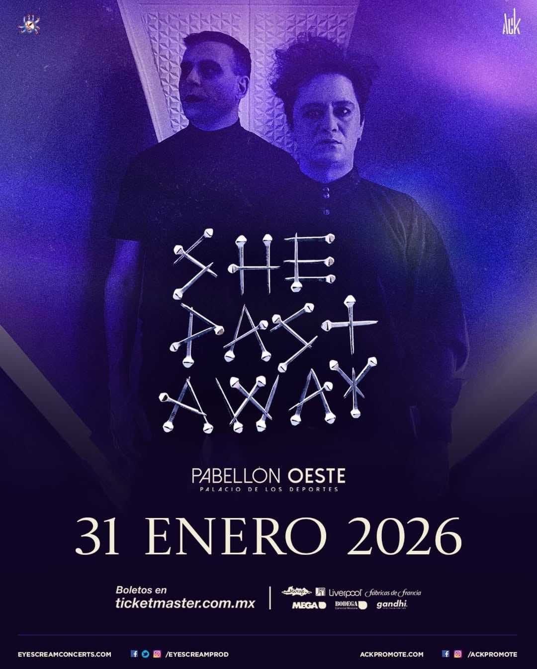 Concierto de She Past Away en Pabellón del Palacio de los Deportes