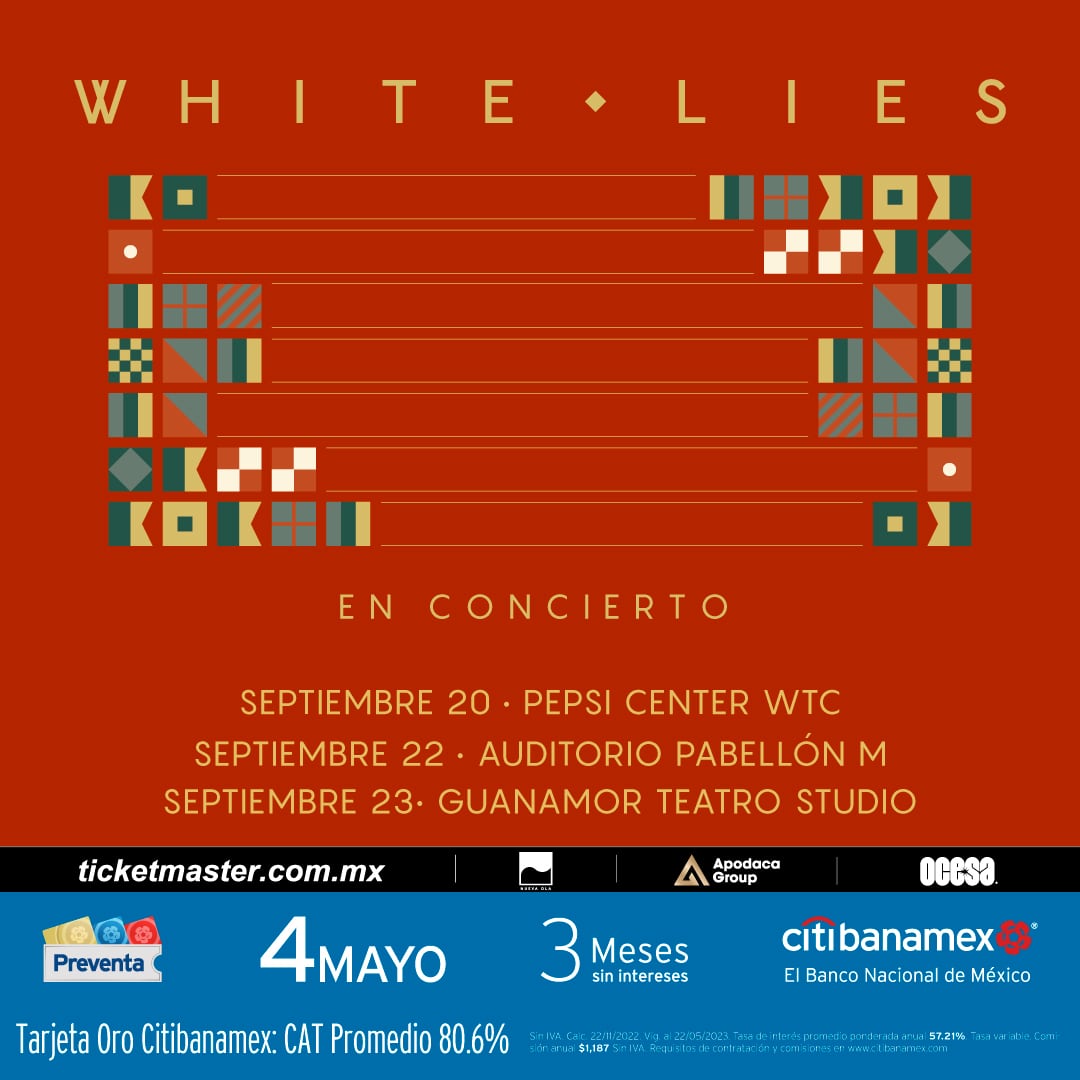White Lies en México: Precio de los boletos para verlos en concierto
