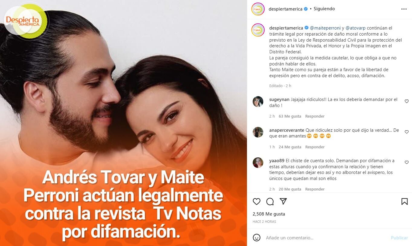 Maite Perroni y Andrés Tovar