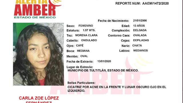 La menor de edad se encuentra desaparecida desde el pasado 13 de enero.