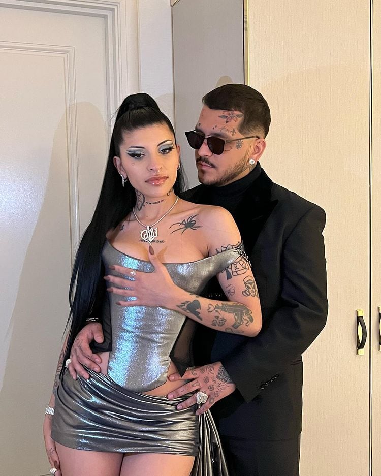 Cazzu y Christian Nodal.