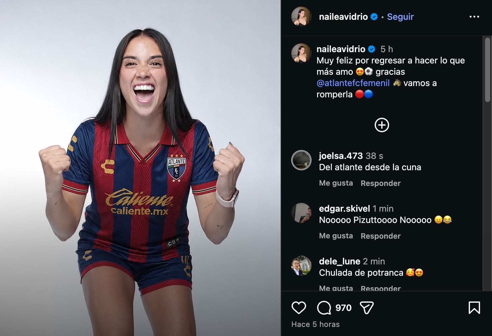Nailea Vidrio regresa a la Liga MX Femenil como refuerzo del Atlante.