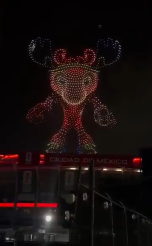 Imágenes show de drones Estadio Banorte Mundial 2026