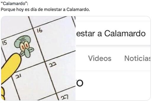 Memes celebran el día de molestar a Calamardo