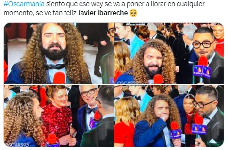 Meme de Javier Ibarreche en los Premios Oscar 2023.