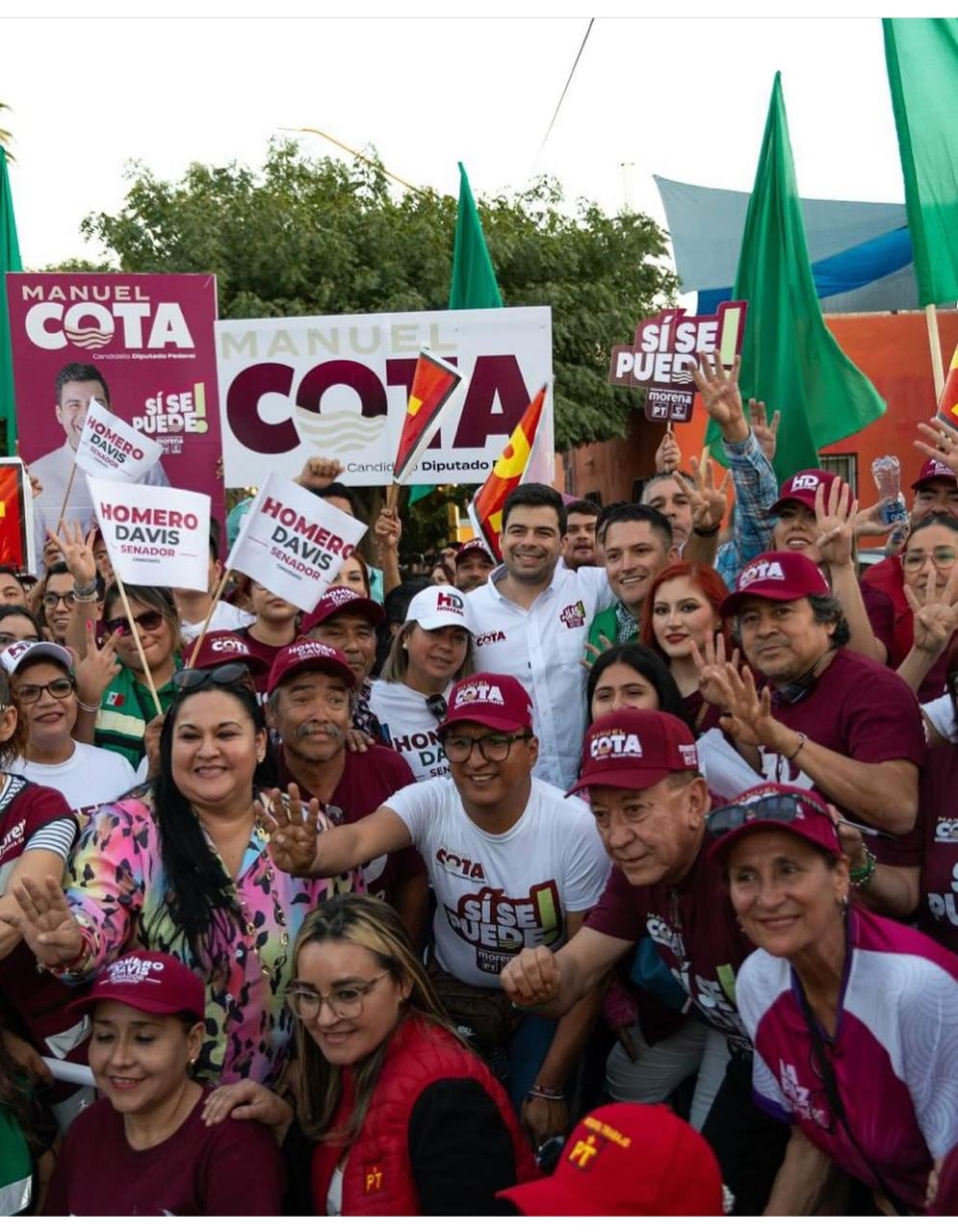 Manuel Cota visita colonia Indeco