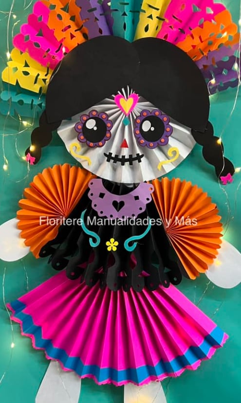 Muñeca Lele catrina de papel