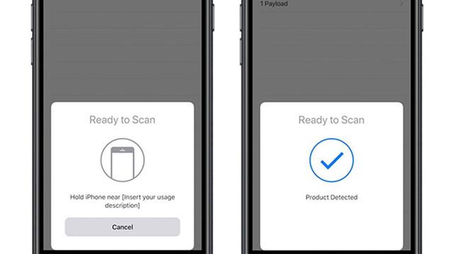 Sistema de comunicación de campo cercano de un iPhone.