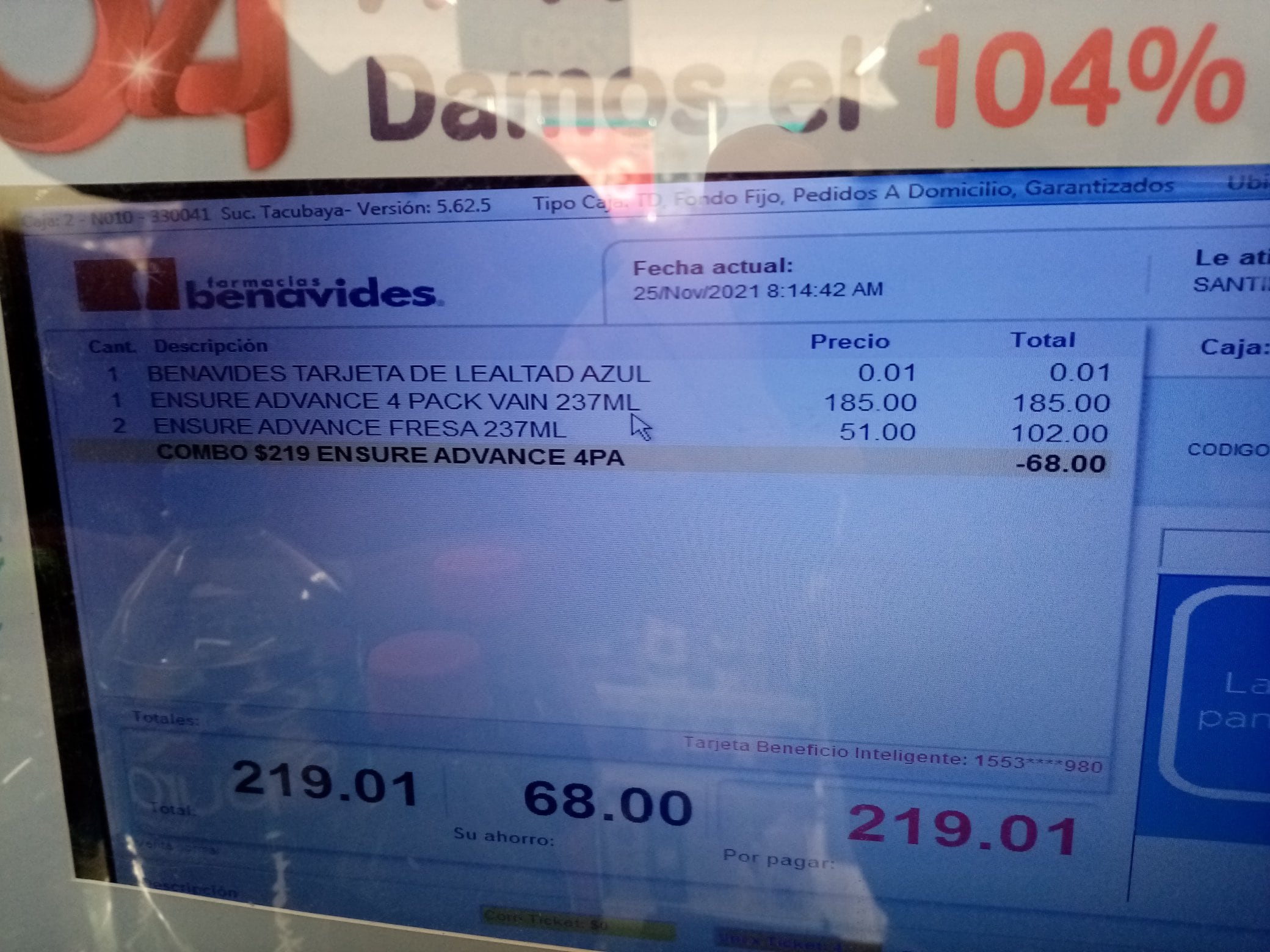 Fotografía para la denuncia de Farmacia Benavides