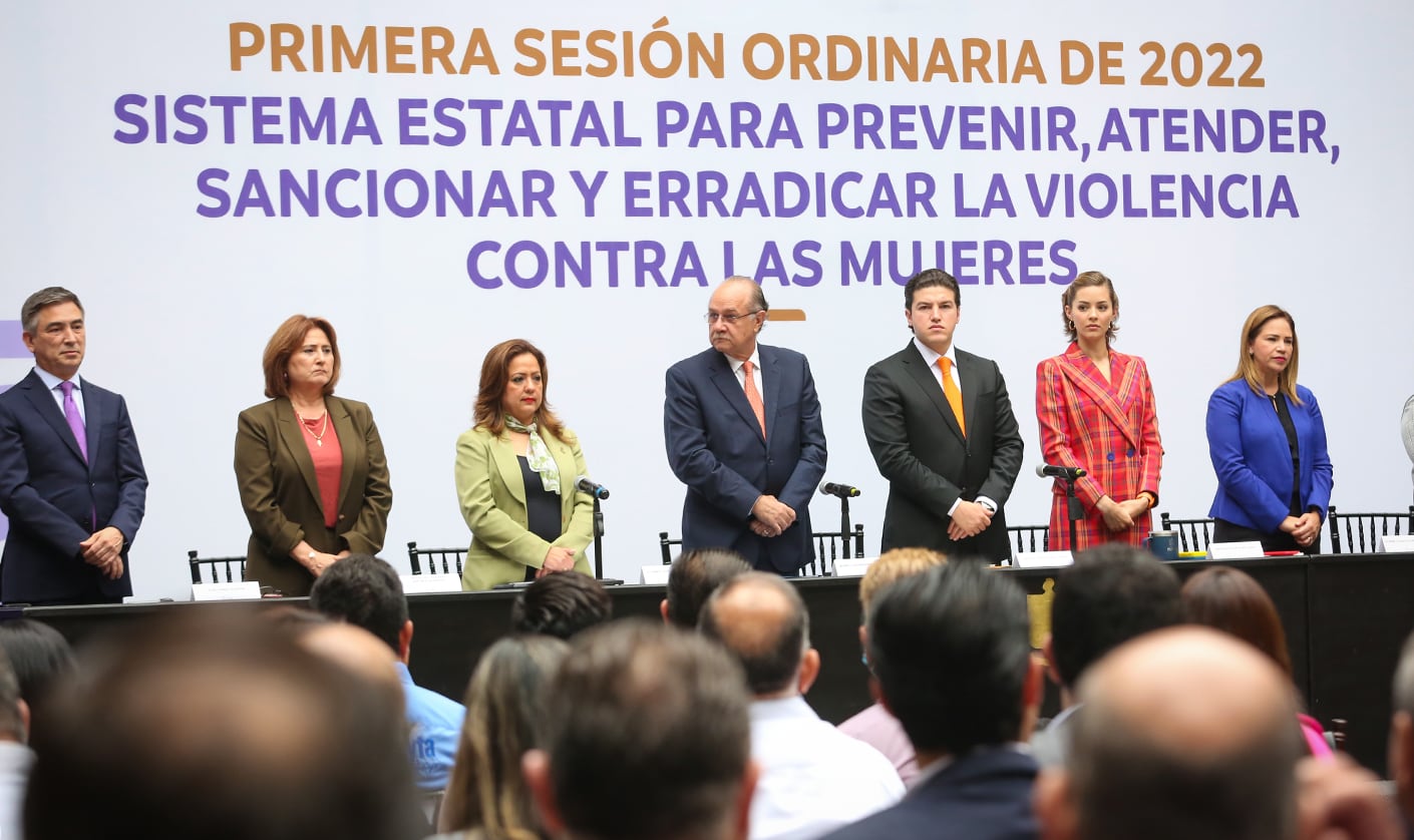Samuel García instala Sistema Estatal para Prevenir, Atender, Sancionar y Erradicar la Violencia contra las Mujeres
