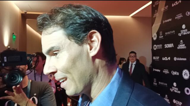 Rafa Nadal hablando en la Ciudad de México