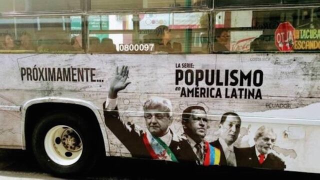 Promocional de la serie en camiones de la CDMX