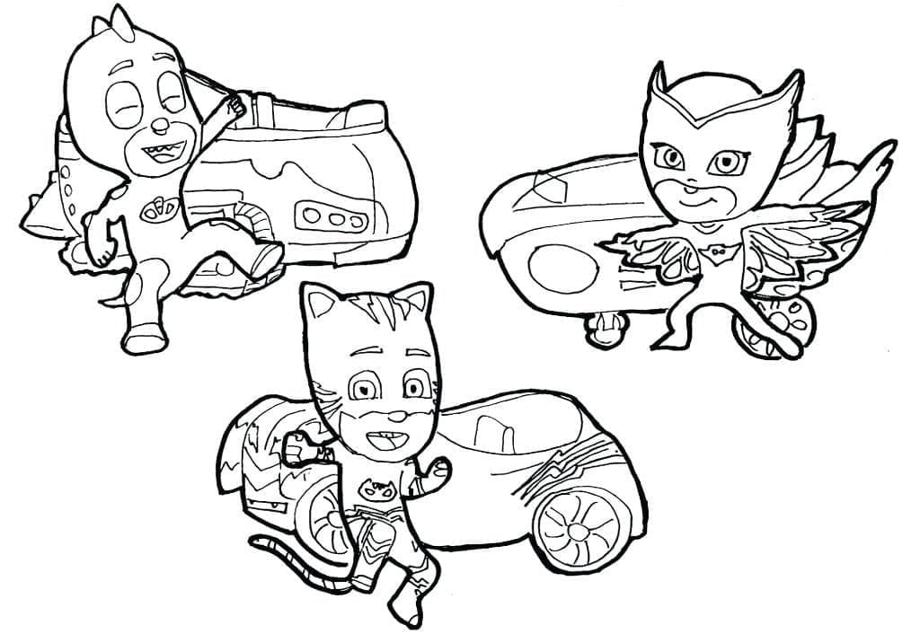 Motocicletas de PJ Masks para colorear