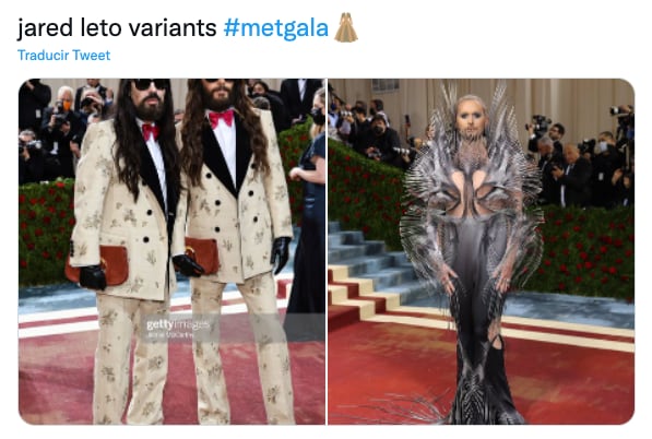 Meme de Jared Leto en MET Gala 2022