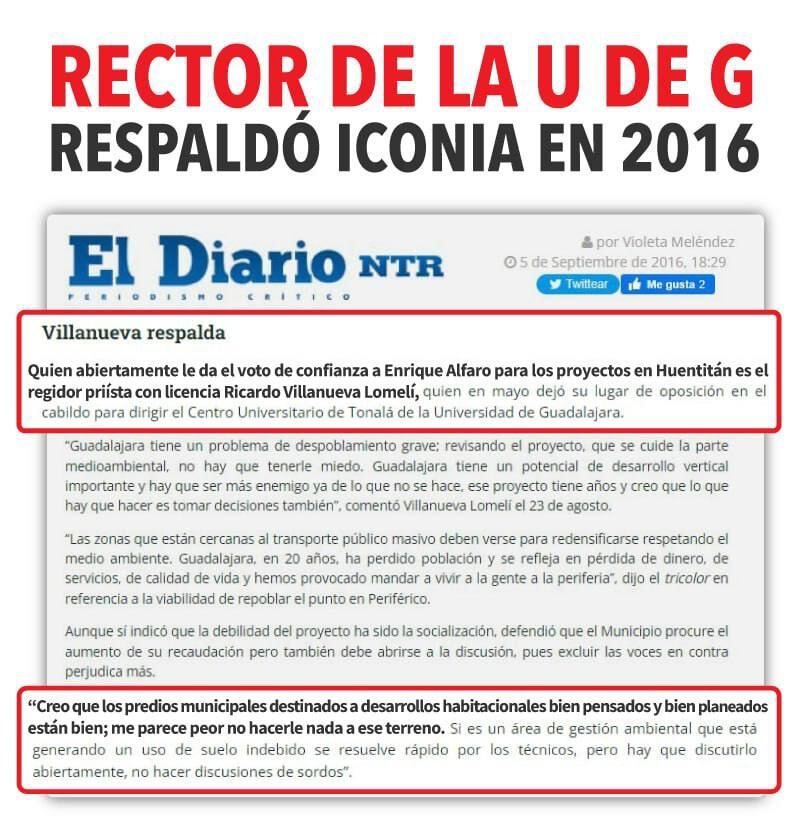 Rector de la UdeG respaldó Iconia en 2016