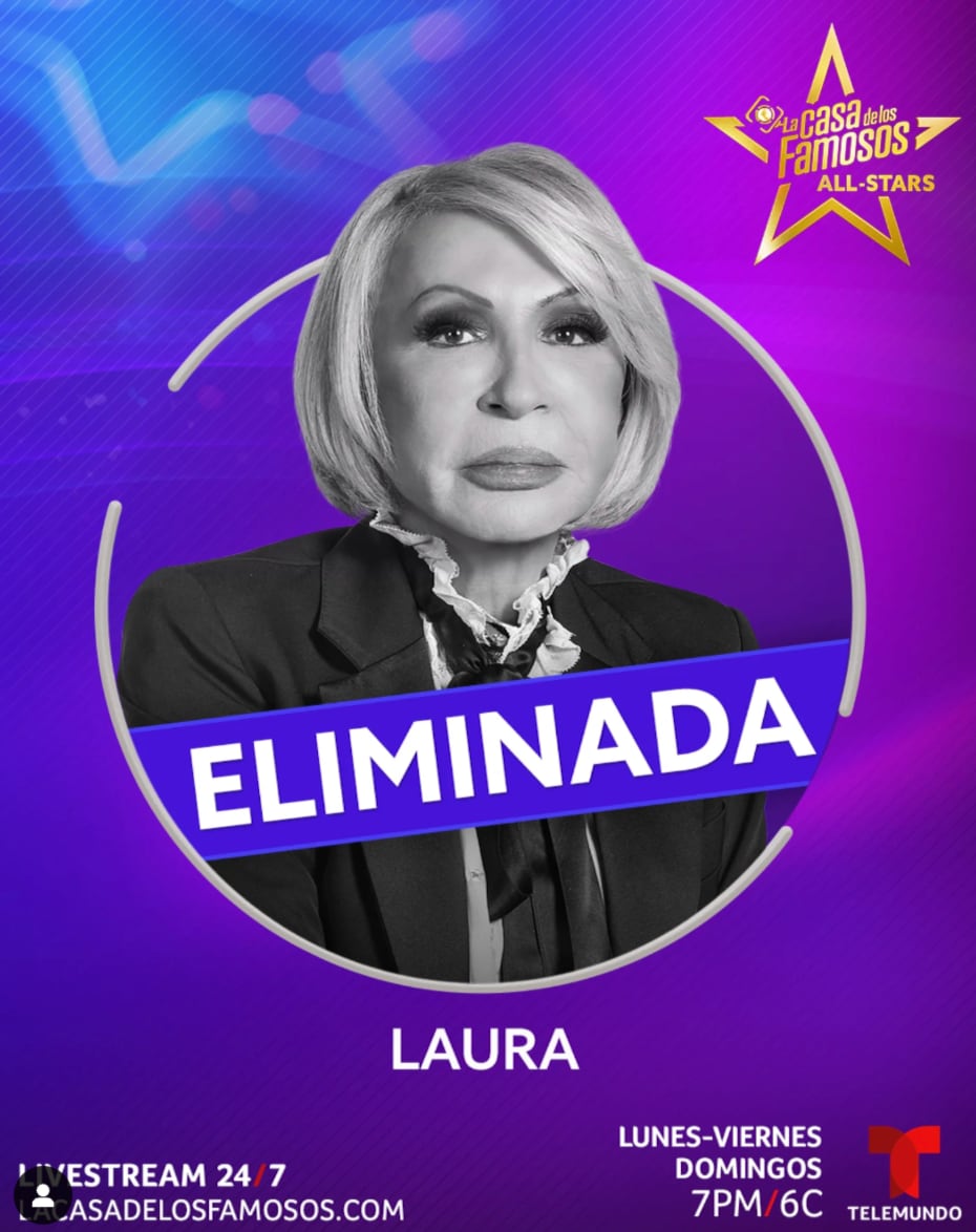 Laura Bozzo, eliminada de La Casa de los Famosos All Stars