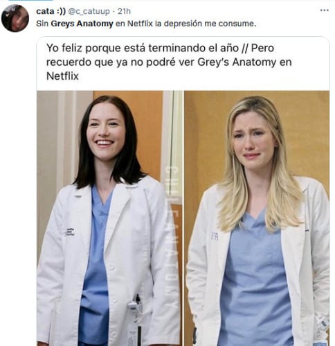 Grey’s Anatomy sale de Netflix, memes
