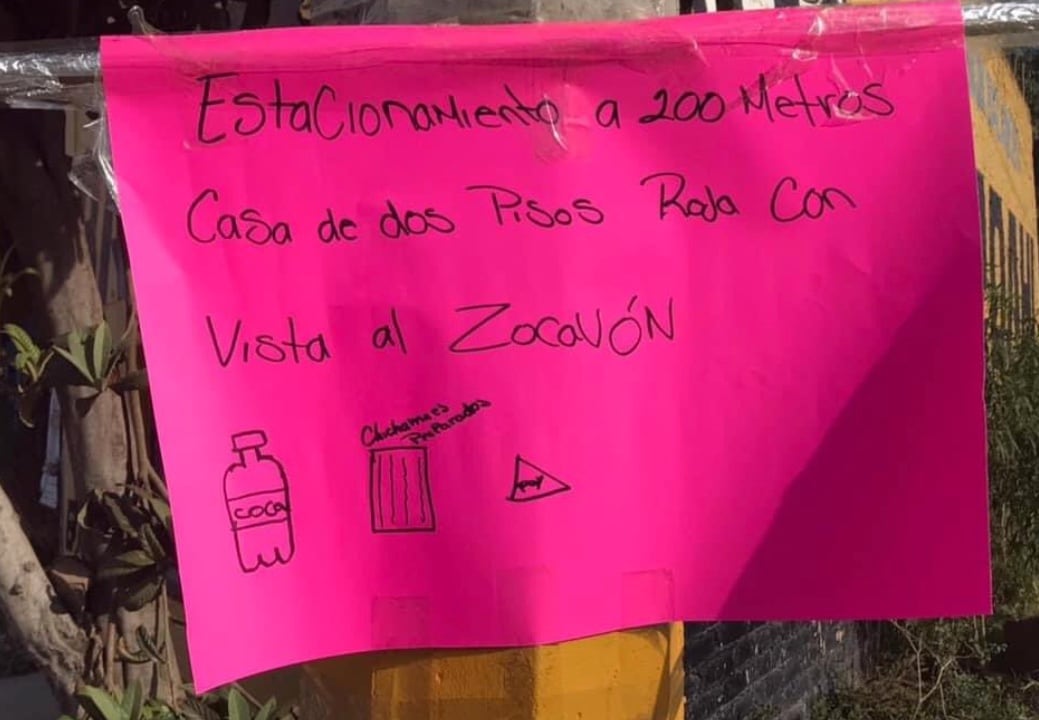 Comercio en el socavón de Puebla