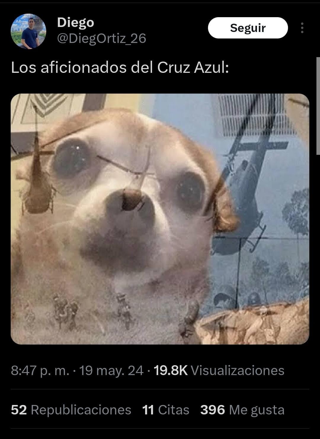 Meme tras los minutos finales del Cruz Azul vs Rayados de Monterrey.