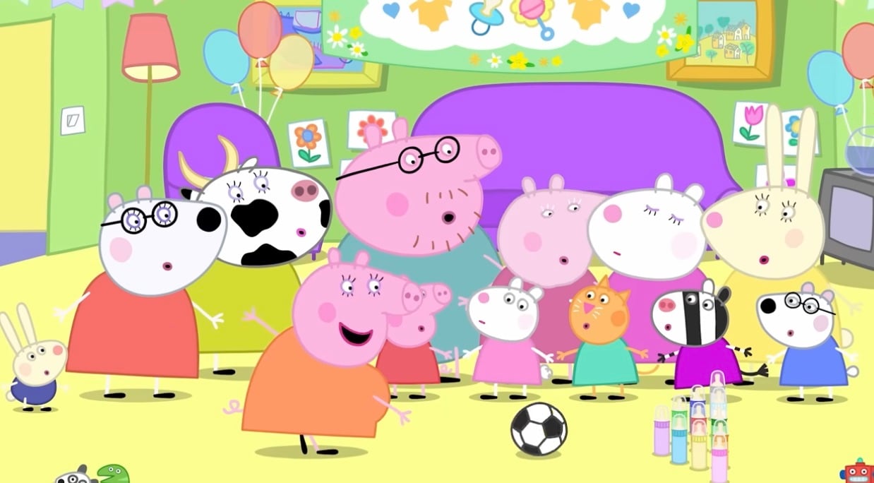 Baby shower de Mamá Cerdita en YouTube