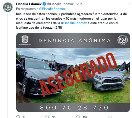 Tuit Fiscalía Edomex