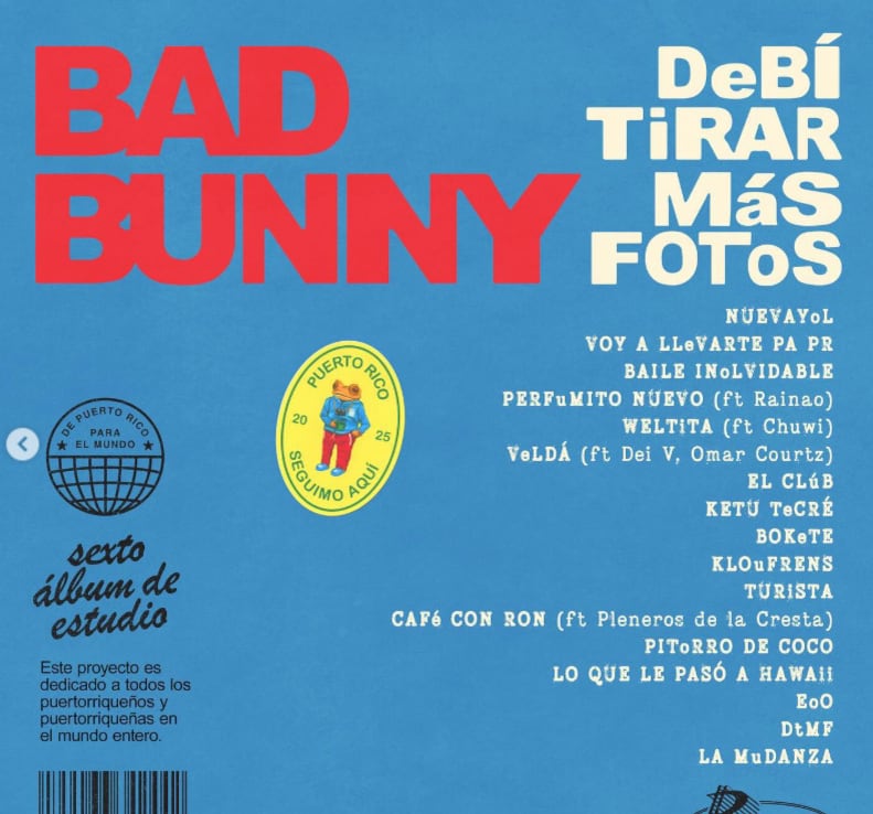 Bad Bunny comparte la portada de su nuevo álbum