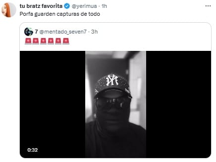 Yeri Mua pide a sus seguidores que guarden capturas de su amenazante de la F.E.S