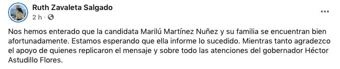 Publicación de Ruth Zavaleta