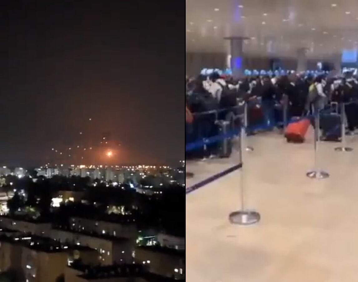 Ataque con cohetes al aeropuerto internacional de Tel Aviv en Israel