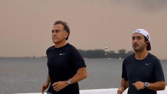 El exgobernador de Veracruz, Miguel Ángel Yunes, reapareció trotando junto a su hijo en el Puerto de Veracruz