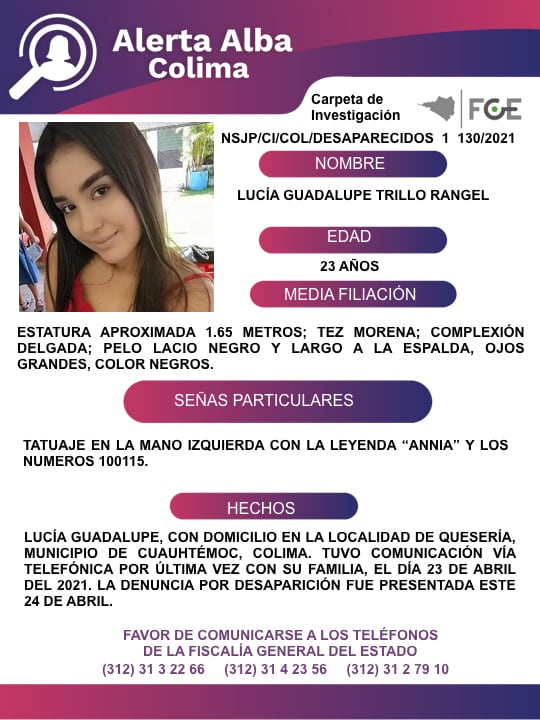 Ficha de búsqueda de Lucía