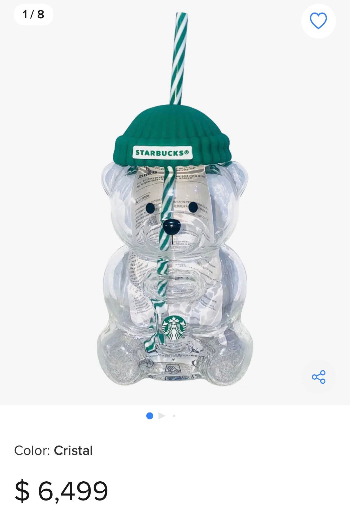 Reventa vaso de oso de Starbucks