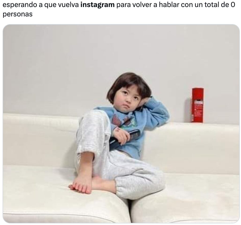 Memes de la caída de Instagram