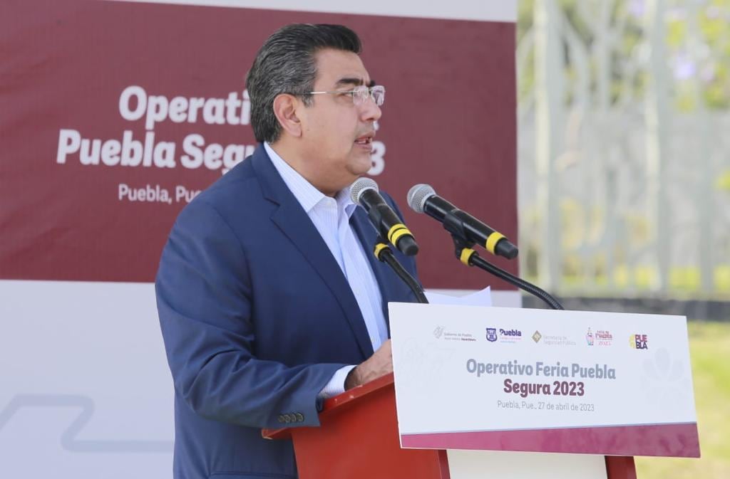 Sergio Salomón Céspedes implementa operativo de seguridad para Feria de Puebla 2023