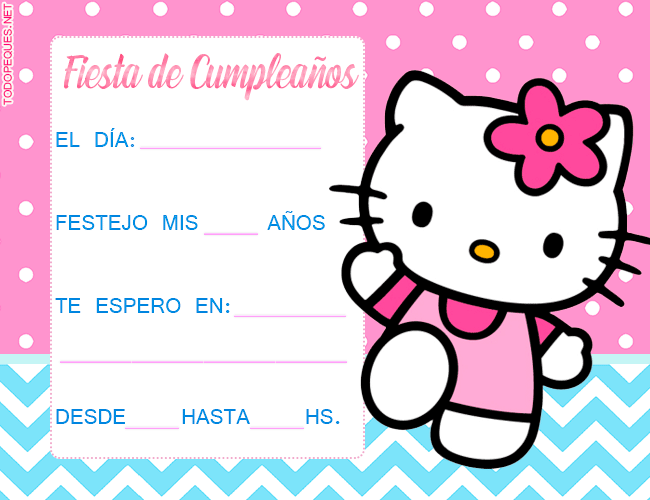 Las 10 T¡tarjetas de Hello Kitty de cumpleaños