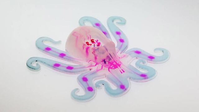 Octobot fue fabricado en impresión tridimensional.