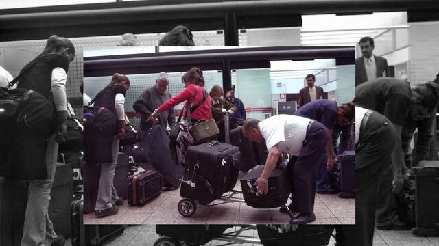 Maletas en el AICM