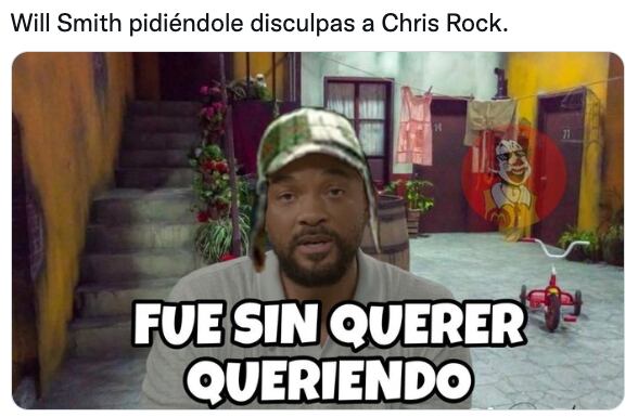 Memes sobre disculpa de Will Smith a Chris Rock