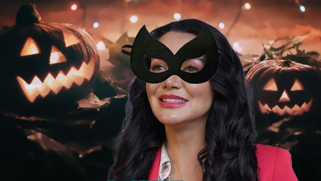 Gabriela Jiménez y su disfraz para Halloween