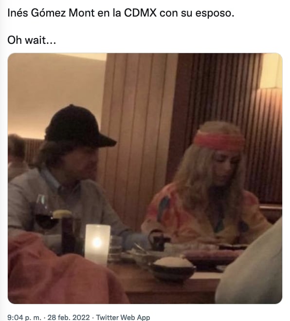 Meme sobre Inés Gómez Mont en la CDMX.