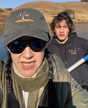 Susana Zabaleta y su hijo, Matías.