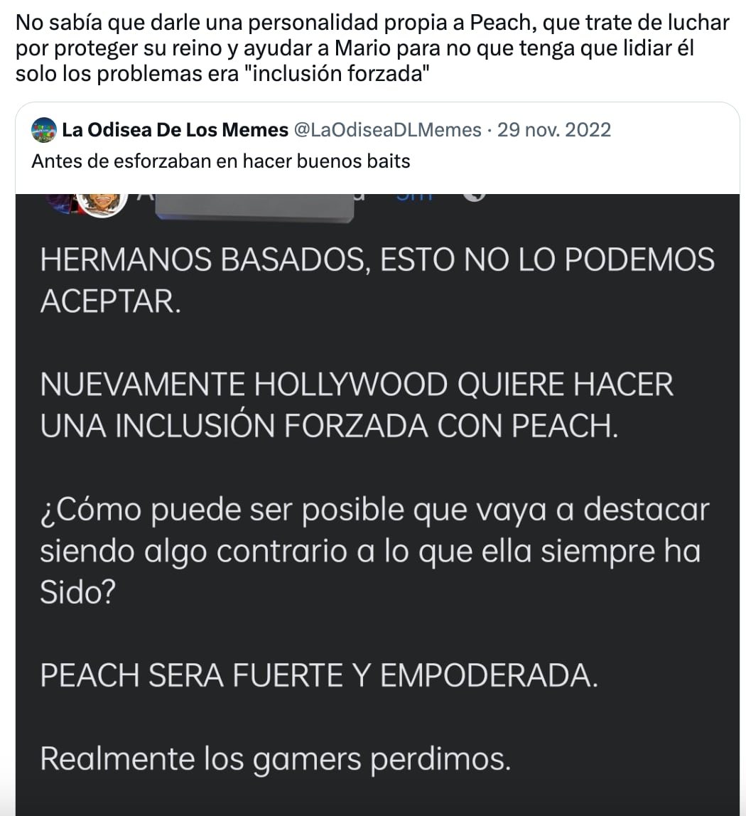 Critican a la Princesa Peach en Super Mario Bros. por su feminismo y usuarios aseguran que siempre ha sido así