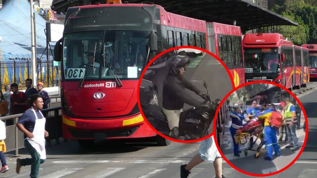 Motociclista provocó accidente en Metrobús que dejó 12 heridos