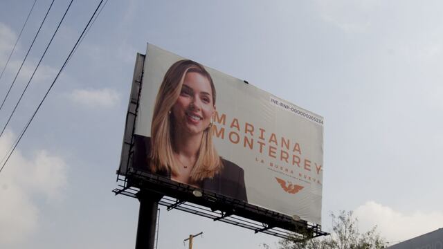 Panorámicos y publicidad de Mariana Rodríguez en el área metropolitana de Monterrey