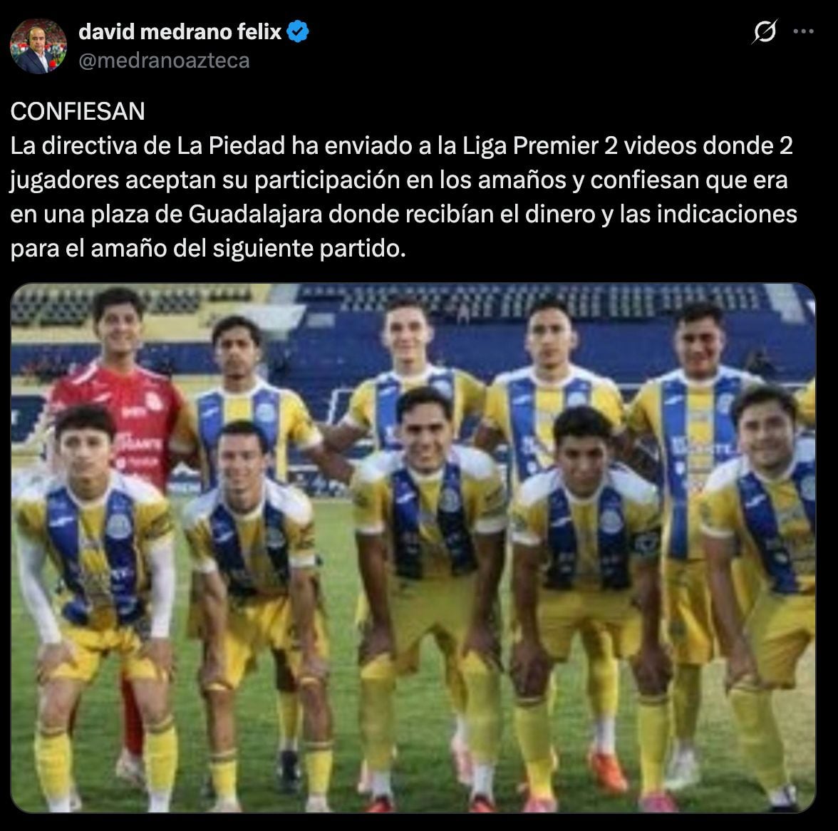 La Piedad separa a 8 futbolistas por presunto amaño de partidos.