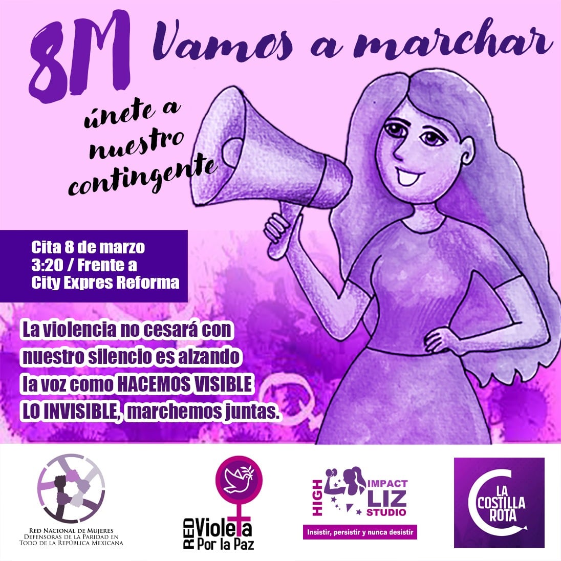 Rutas de las colectivas feministas para marcha 8M en CDMX 2023