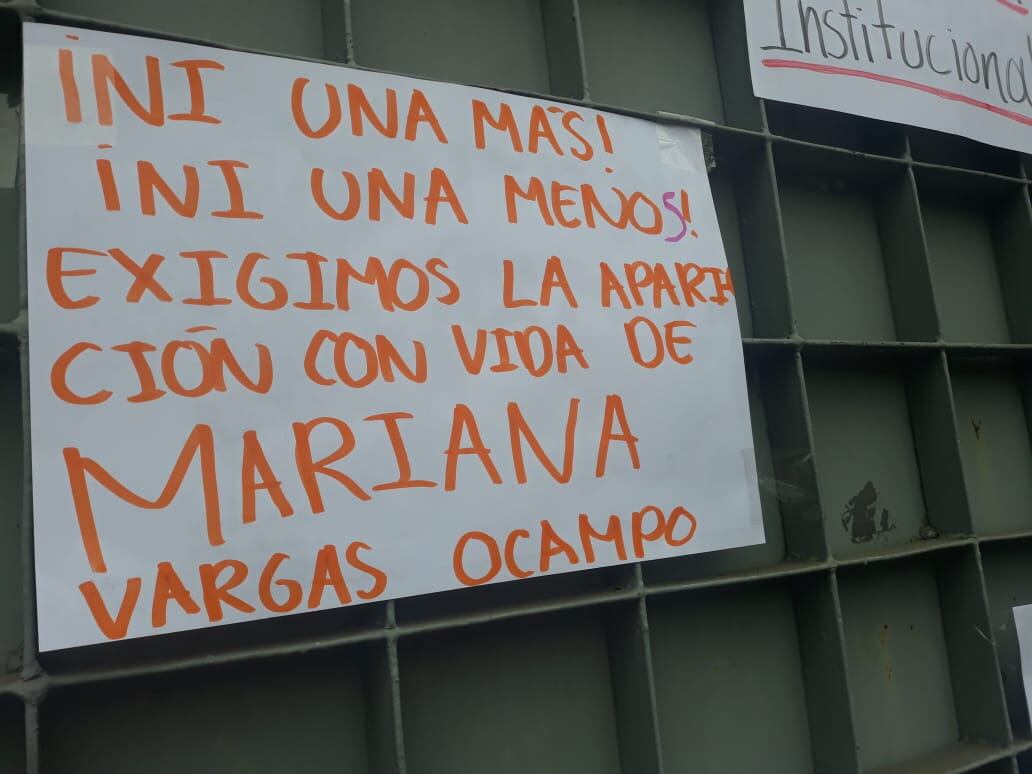 Protesta por aparición con vida de Mariana en CDMX.