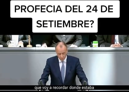 Friedrich Merz hablando del 24 de septiembre